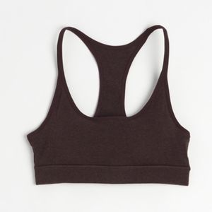 Pact Charcoal Gray Organic Cotton Modern Racerback Bra